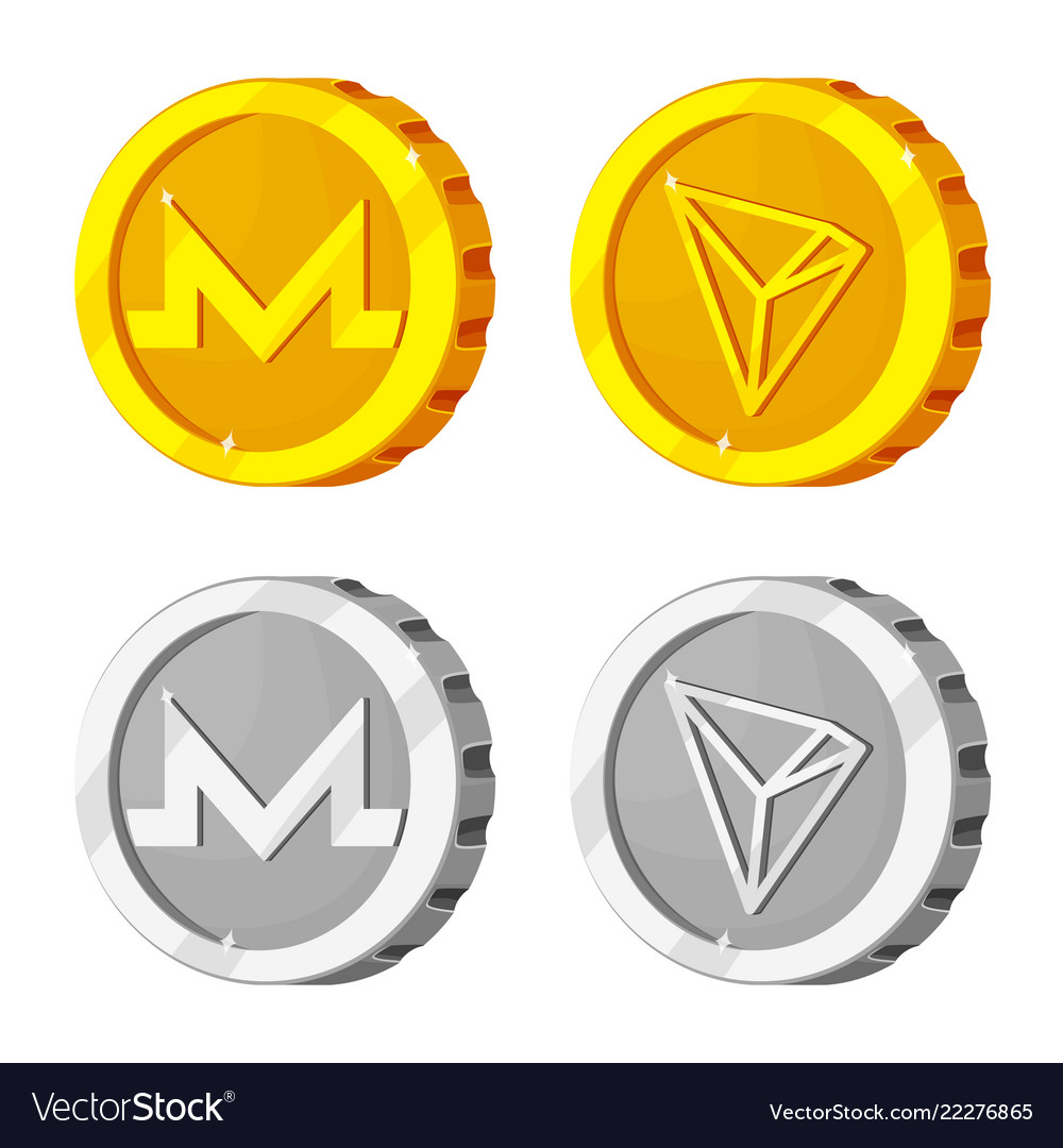 Isolated object of cryptocurrency and coin icon