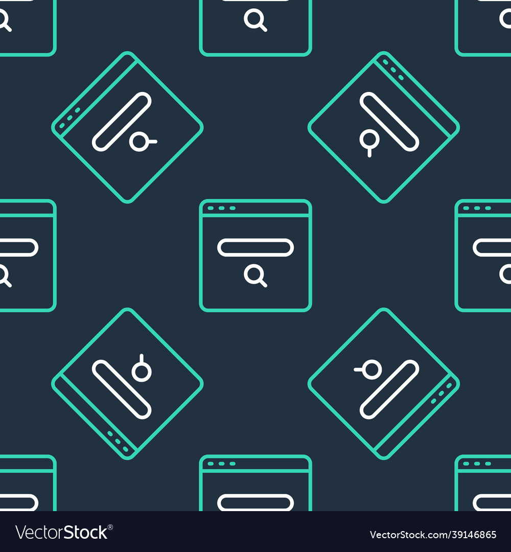 Line search engine icon isolated seamless pattern vector image Line search engine icon isolated seamless pattern