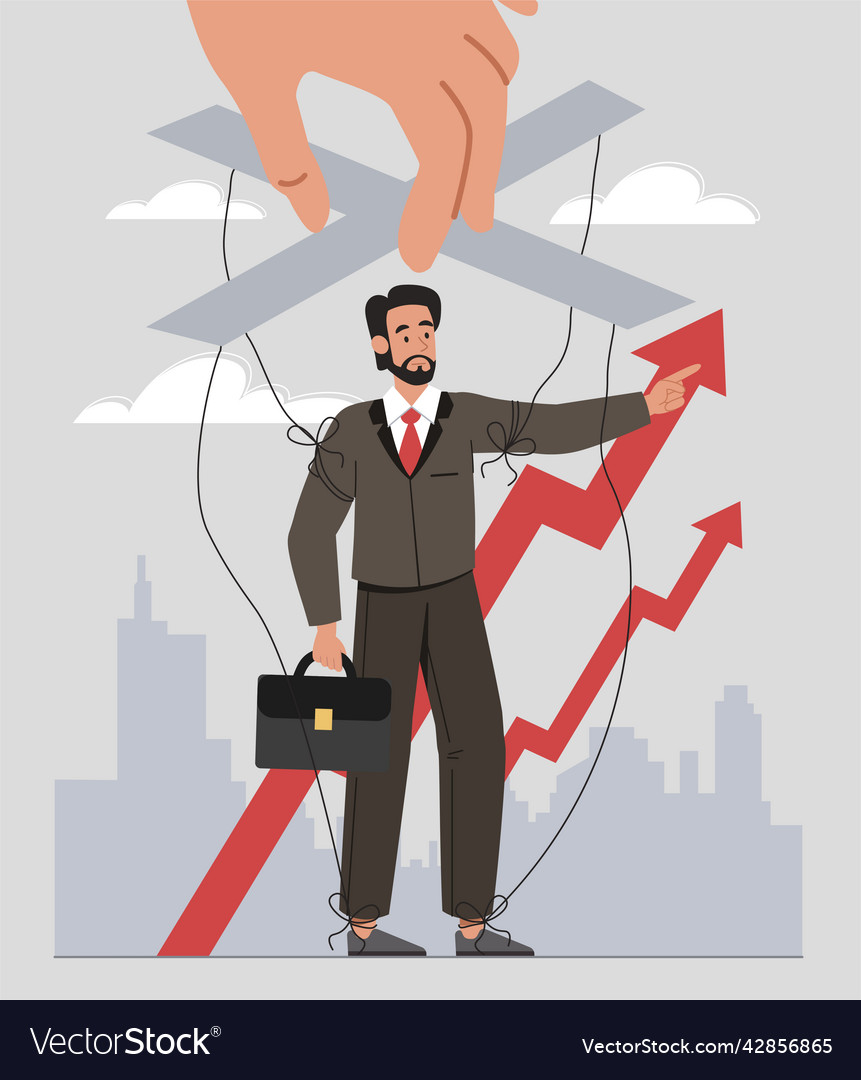 Manipulation of employee vector image Manipulation of employee