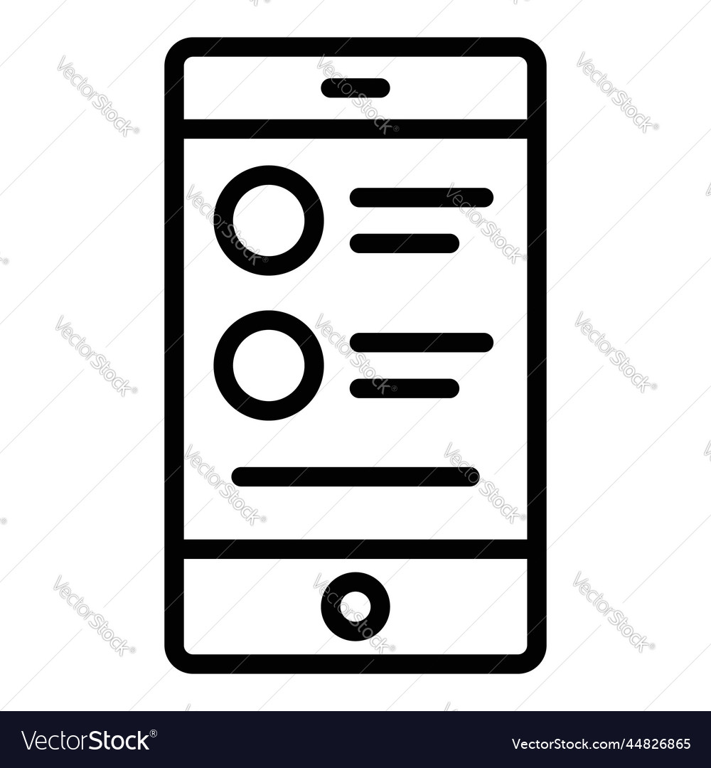 Mobile phone icon user interface as a simple
