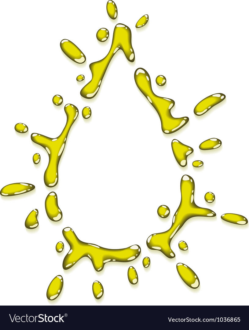 Stylized olive oil drop