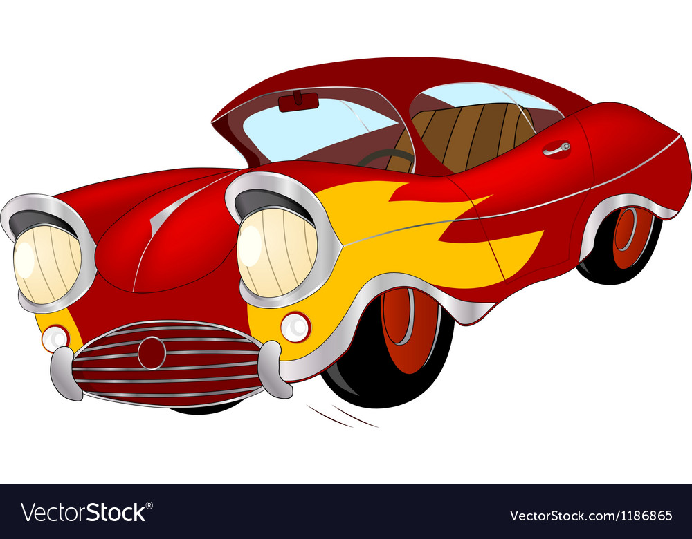 The old car from a cartoon film Royalty Free Vector Image