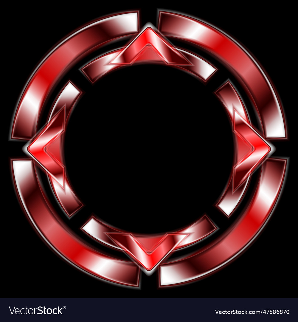 Abstract red shape vector image Abstract red shape