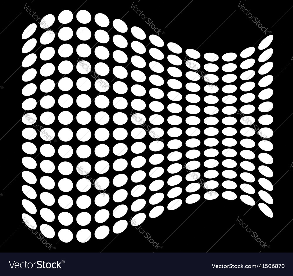Circle mosaic grid mesh with distort deform effect