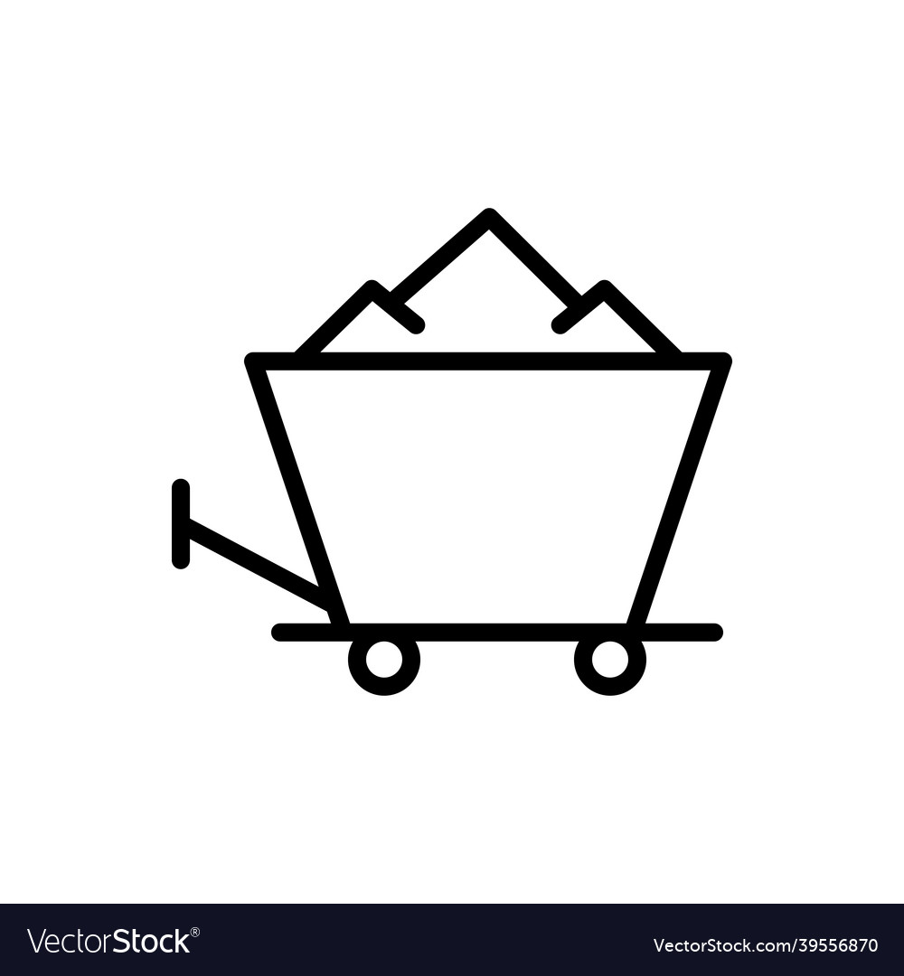 Coal cart icon Royalty Free Vector Image - VectorStock