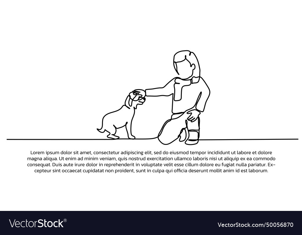 Continuous line design of affectionate towards vector image Continuous line design of affectionate towards