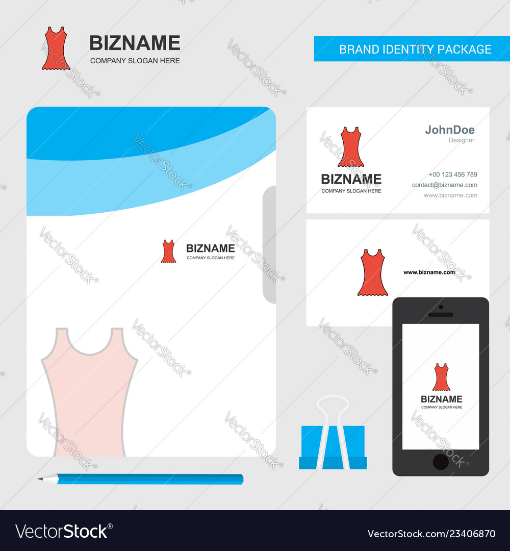 Dress business logo file cover visiting card