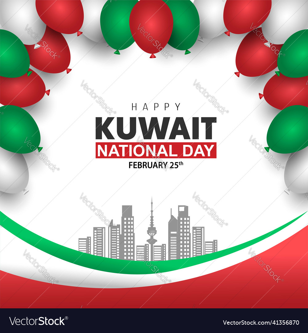 Elegante Kuwait nationalen Tag Hintergrund Design