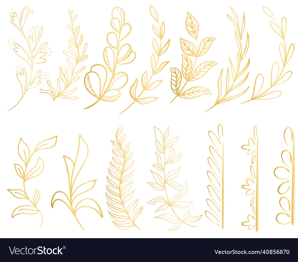 Gold Botanical Twigs & Branches