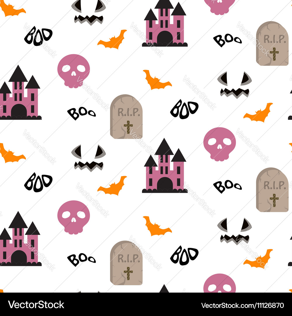 Halloween seamless pattern Royalty Free Vector Image