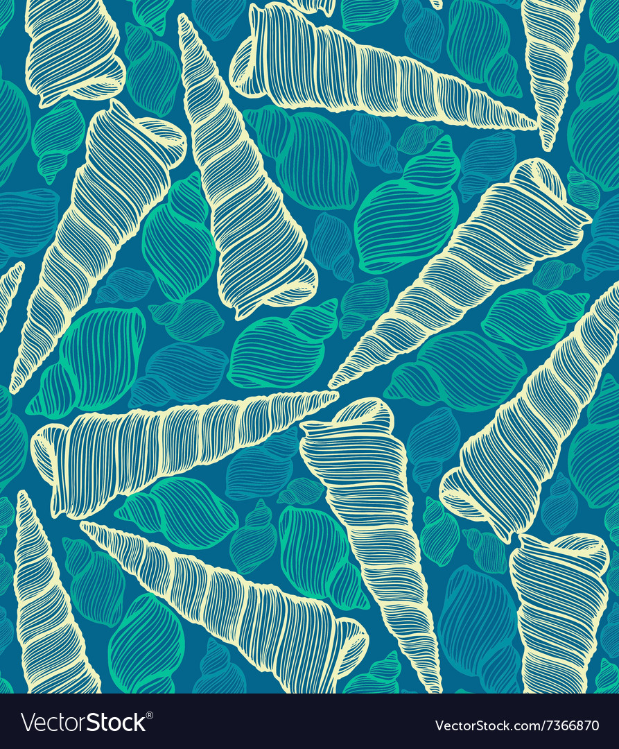 Hand-drawn shell background