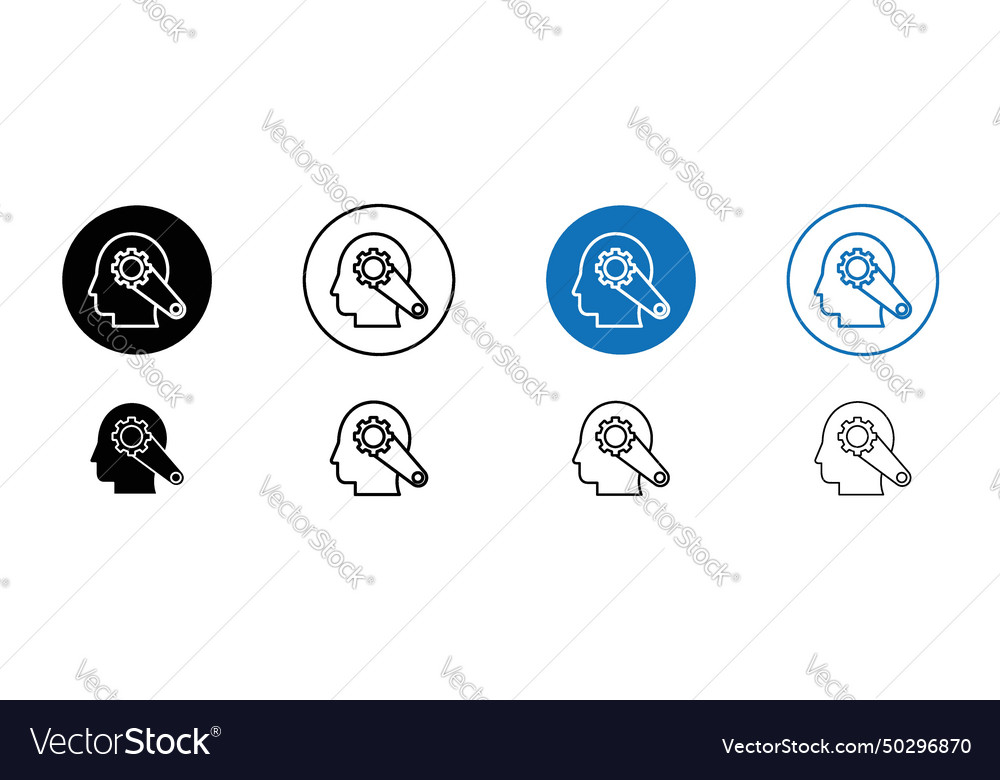 Interpretation icon set critical data analysis