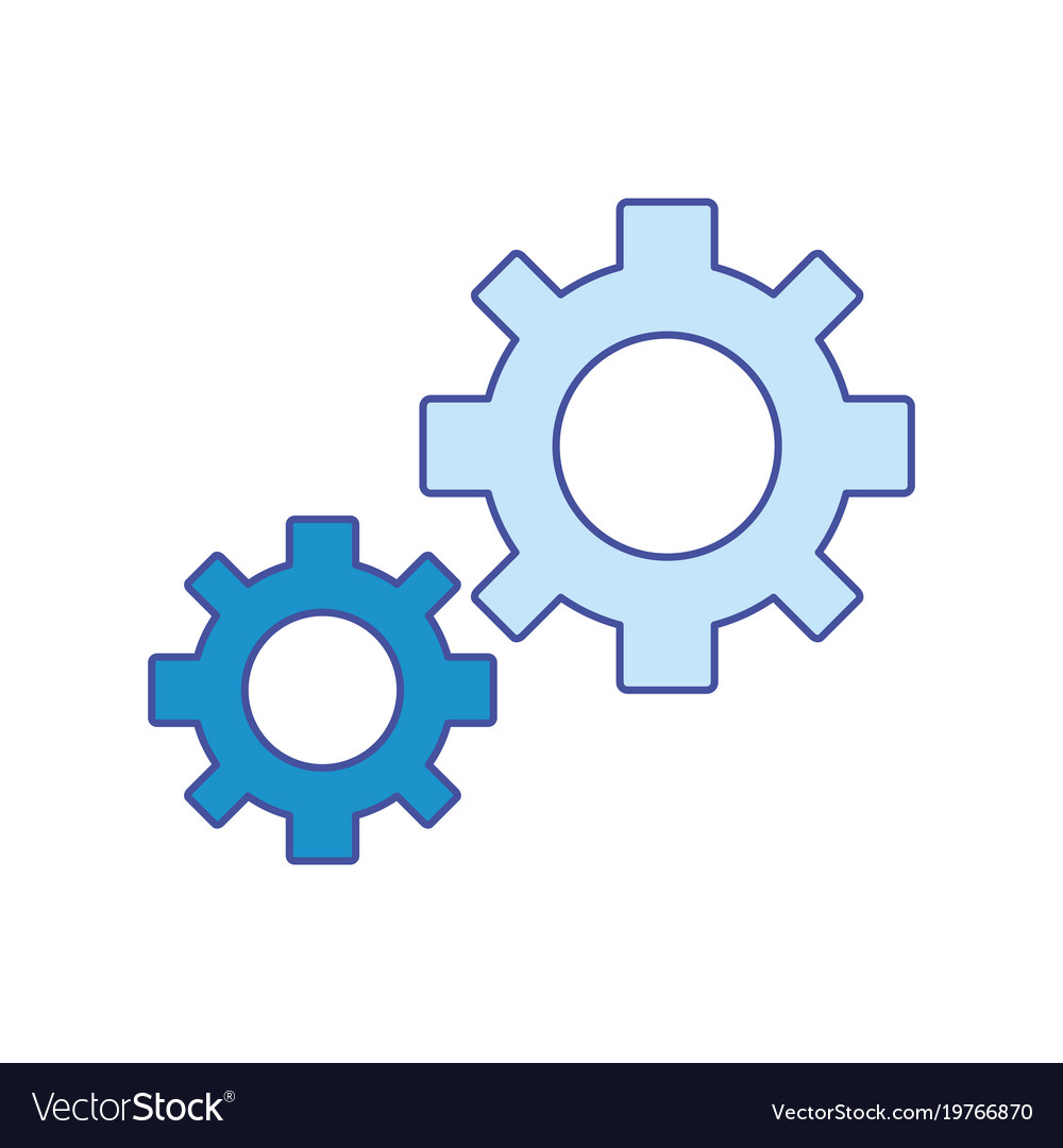 Isolated gear design Royalty Free Vector Image