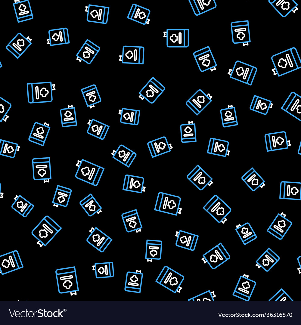 Line cookbook icon isolated seamless pattern