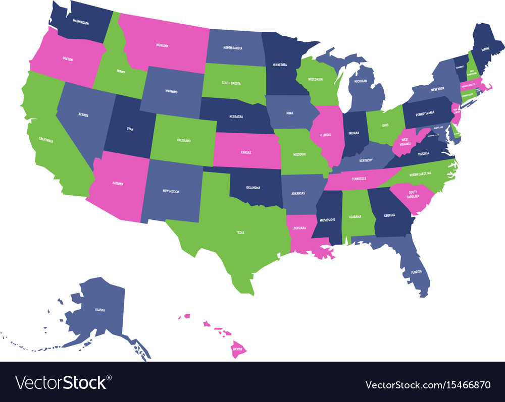 united states of america map images Political Map Of Usa United States Of America In Vector Image united states of america map images