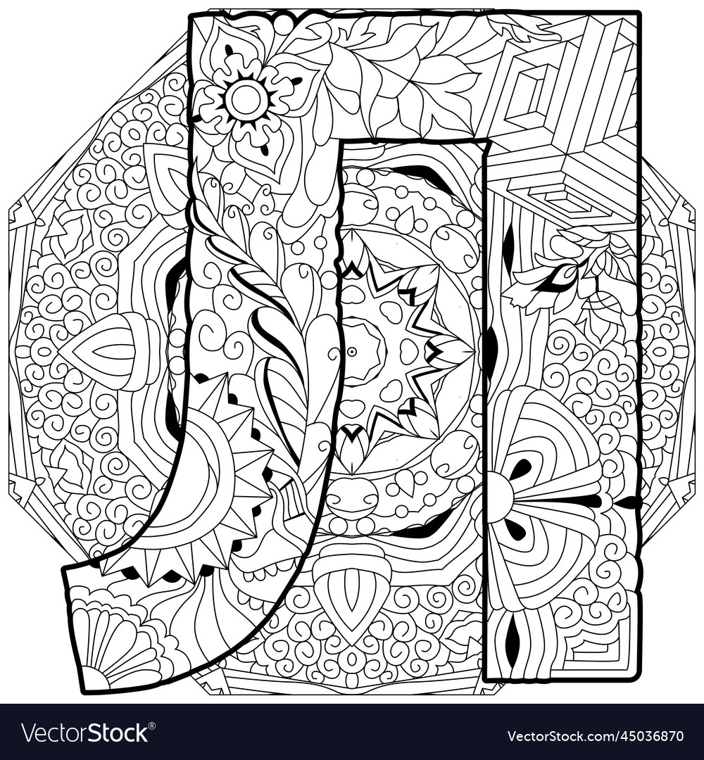 Russian alphabet cyrillic capital letter l vector image Russian alphabet cyrillic capital letter l