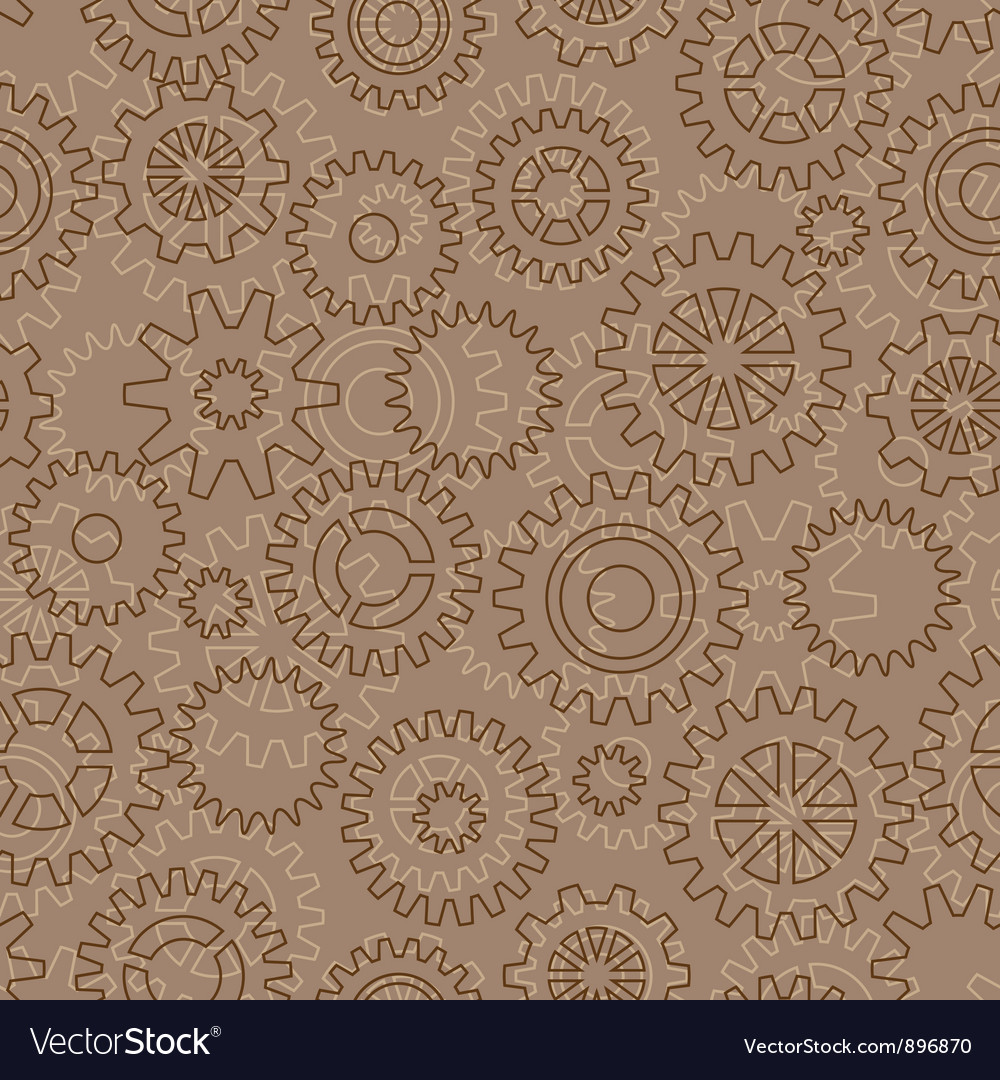 Seamless pattern with gears