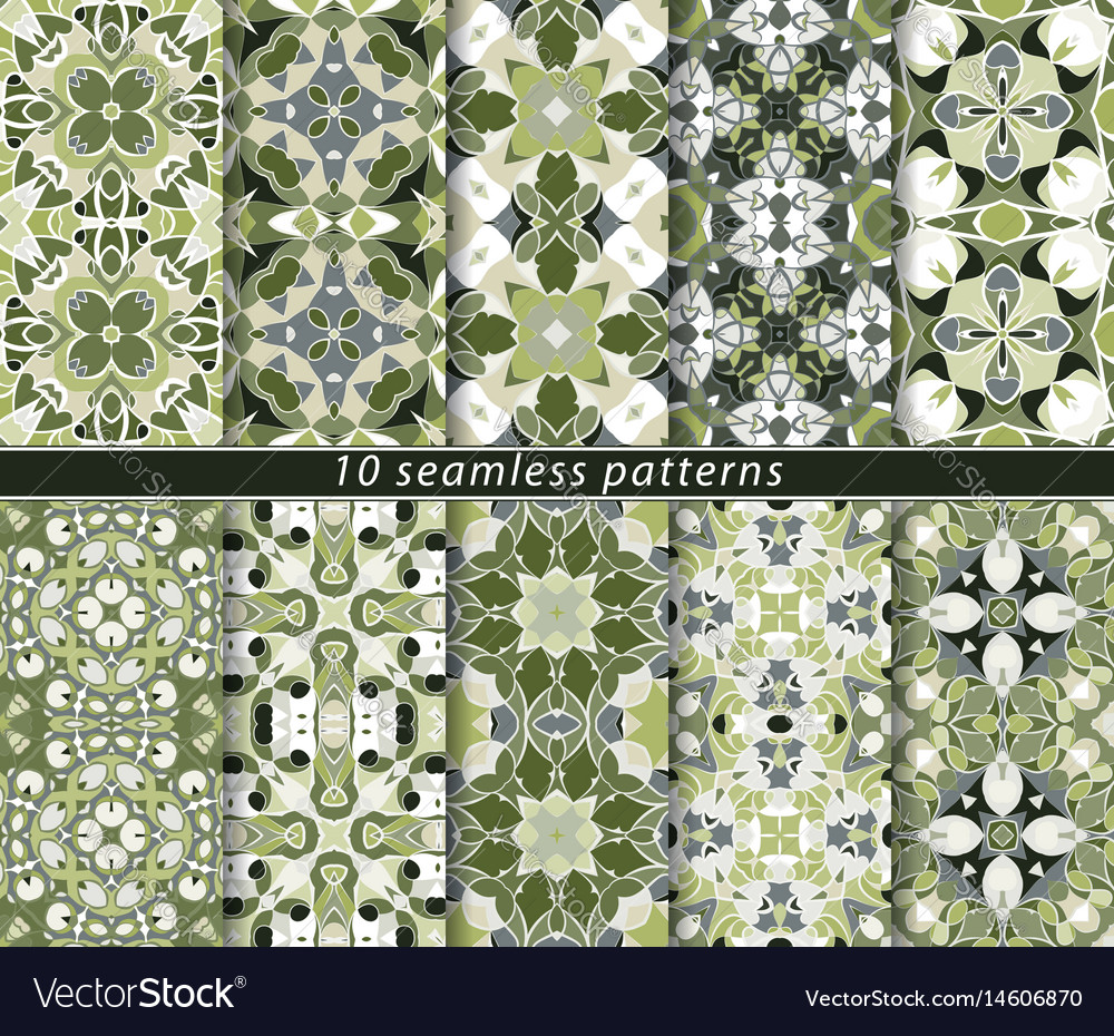 Set of ten seamless patterns