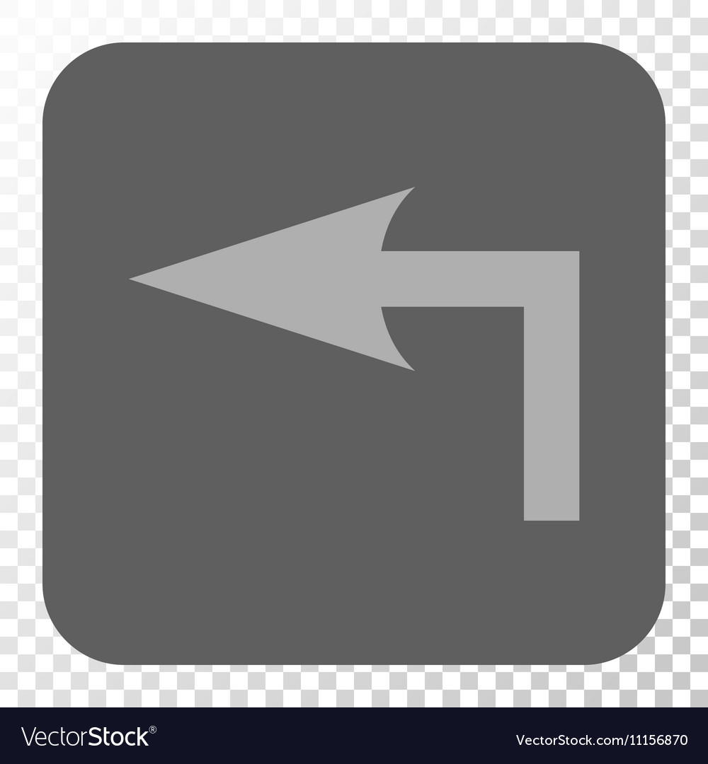 Turn left rounded square button