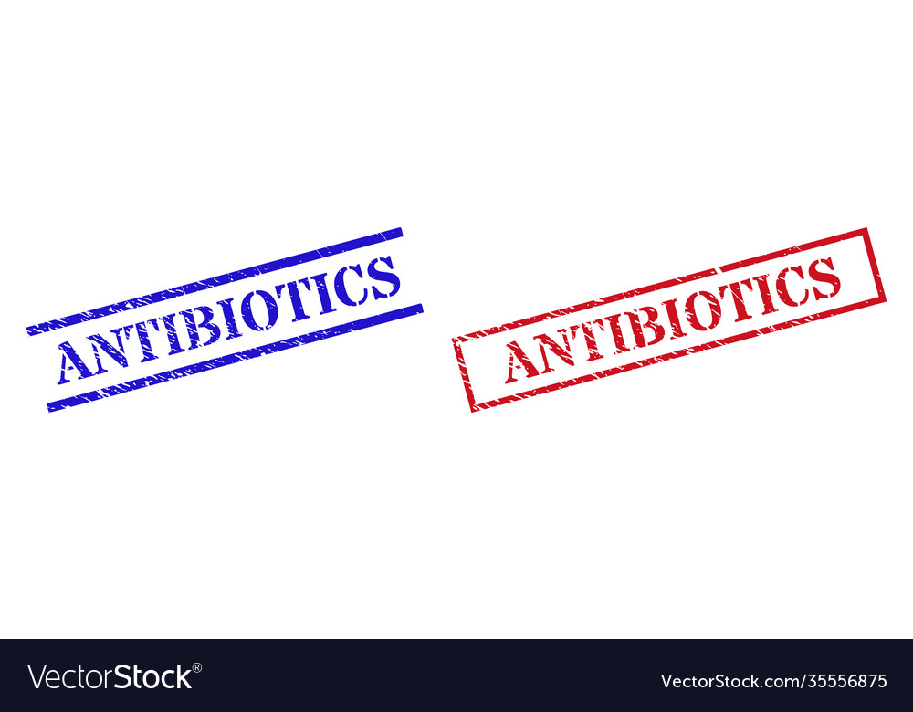 Antibiotics textured scratched stamp seals