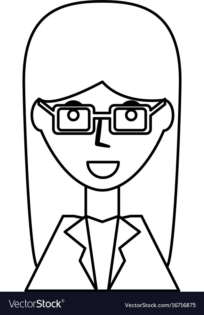 Business woman profile cartoon Royalty Free Vector Image