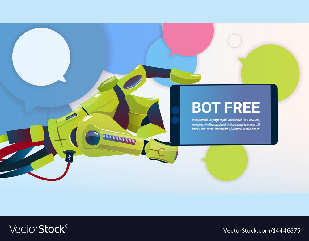Chat bot hands using cell smart phone robot