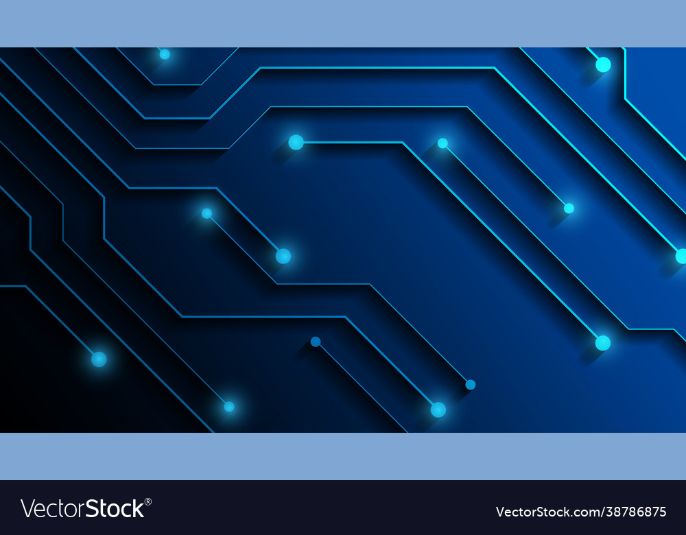 Circuit technology background with hi-tech vector image Circuit technology background with hi-tech