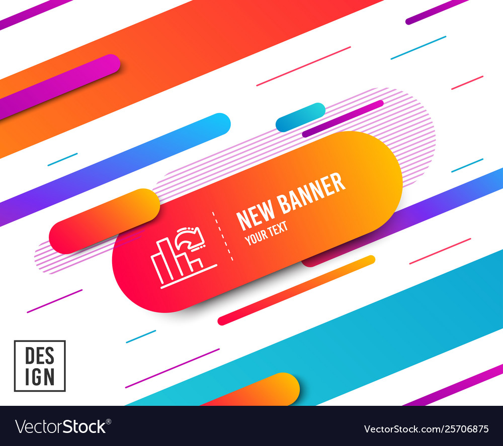 Decreasing graph line icon column chart sign vector image Decreasing graph line icon column chart sign