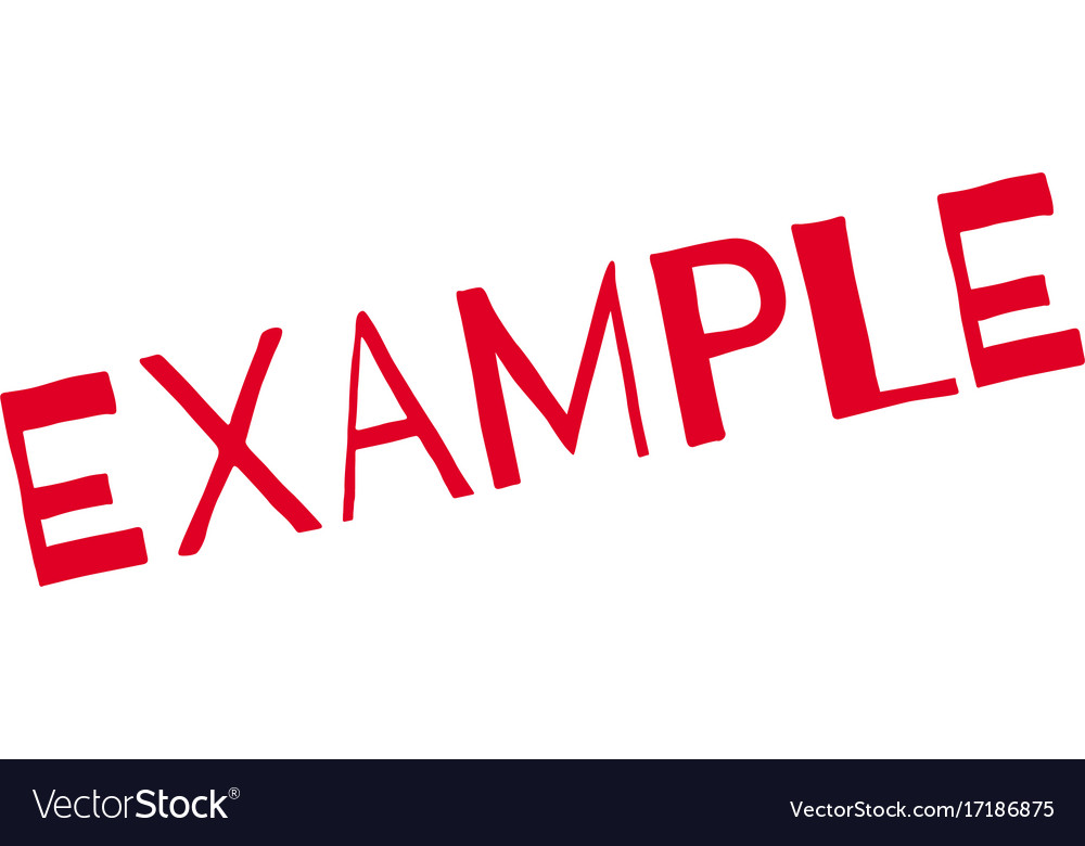Example rubber stamp