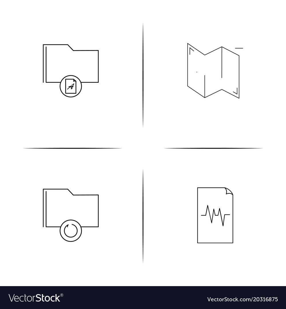Files and folders sign simple linear icon