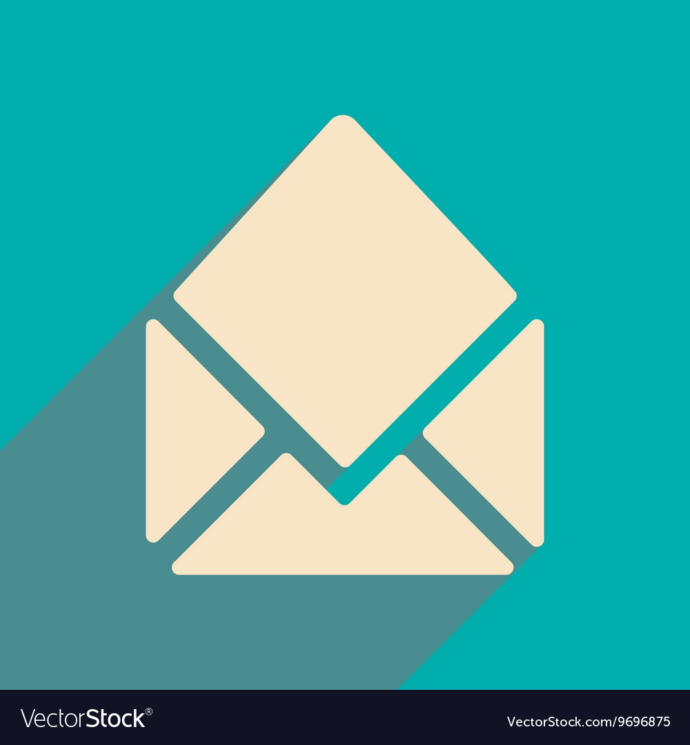 Flat with shadow icon and mobile applacation open