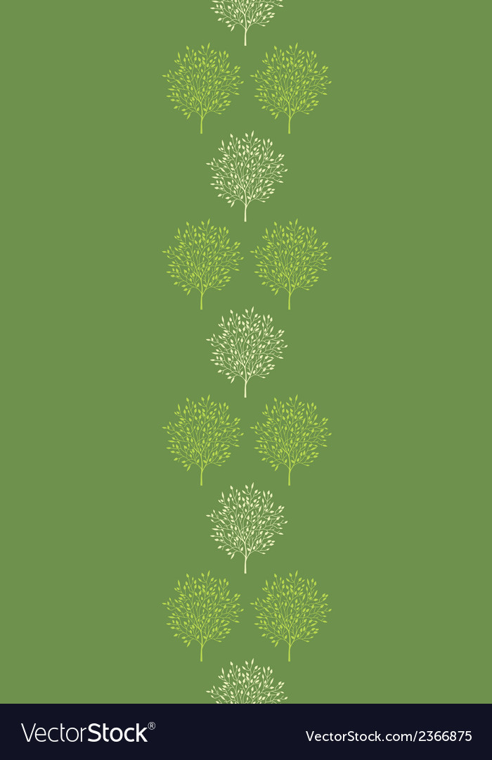 Green trees stripes vertical seamless pattern