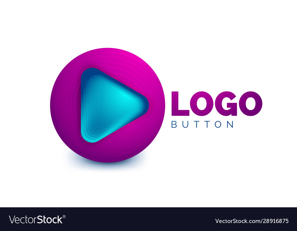 Play arrow or download button icon minimal