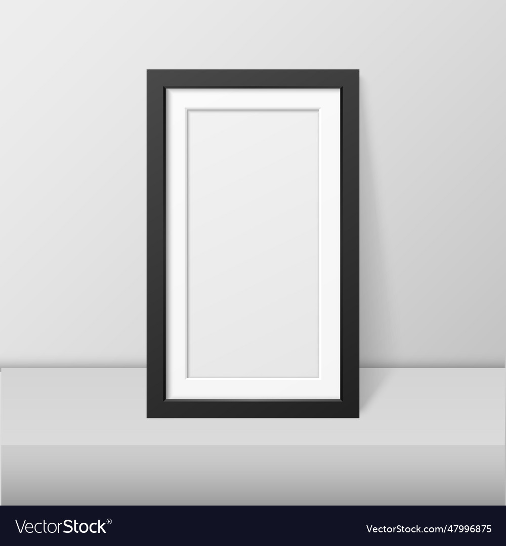 Realistic blank picture frame template set vector image Realistic blank picture frame template set