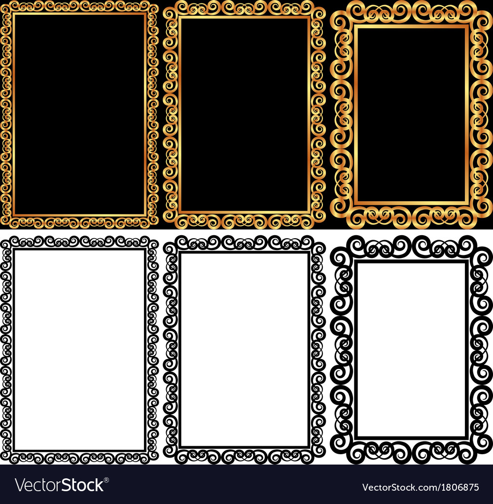 Rectangular frames Royalty Free Vector Image VectorStock