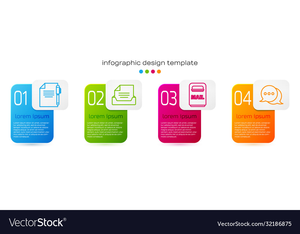 Set line document and pen drawer vector image Set line document and pen drawer