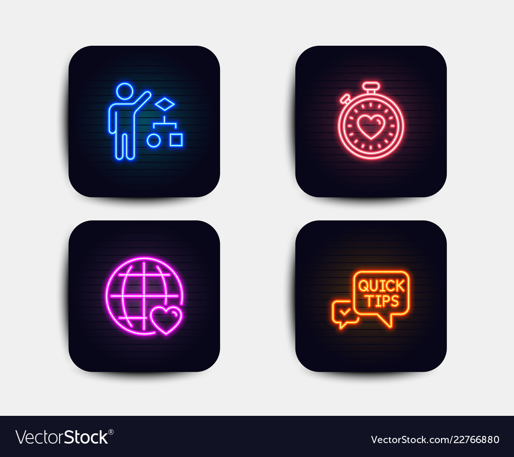 Algorithm heartbeat timer and international love vector image Algorithm heartbeat timer and international love