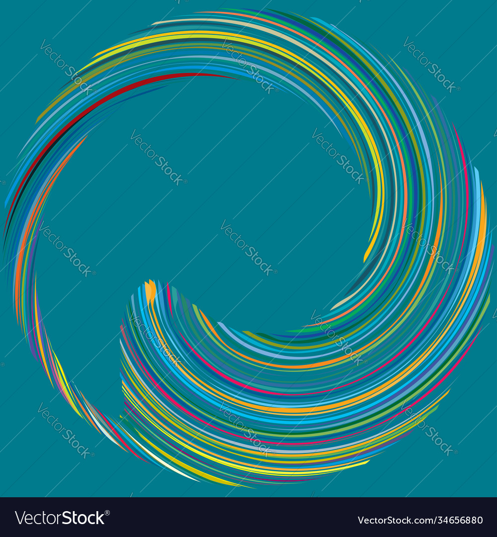 Circular spiral swirl twirl design element Vector Image Circular spiral swirl twirl design element