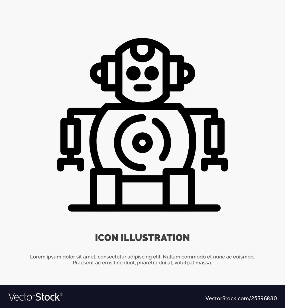 Cnc robotics technology line icon Vector Image Cnc robotics technology line icon