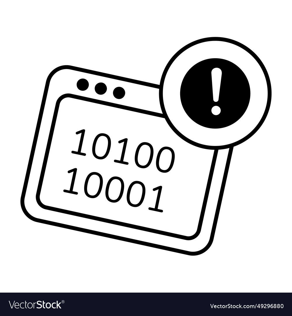 Coding error Royalty Free Vector Image - VectorStock