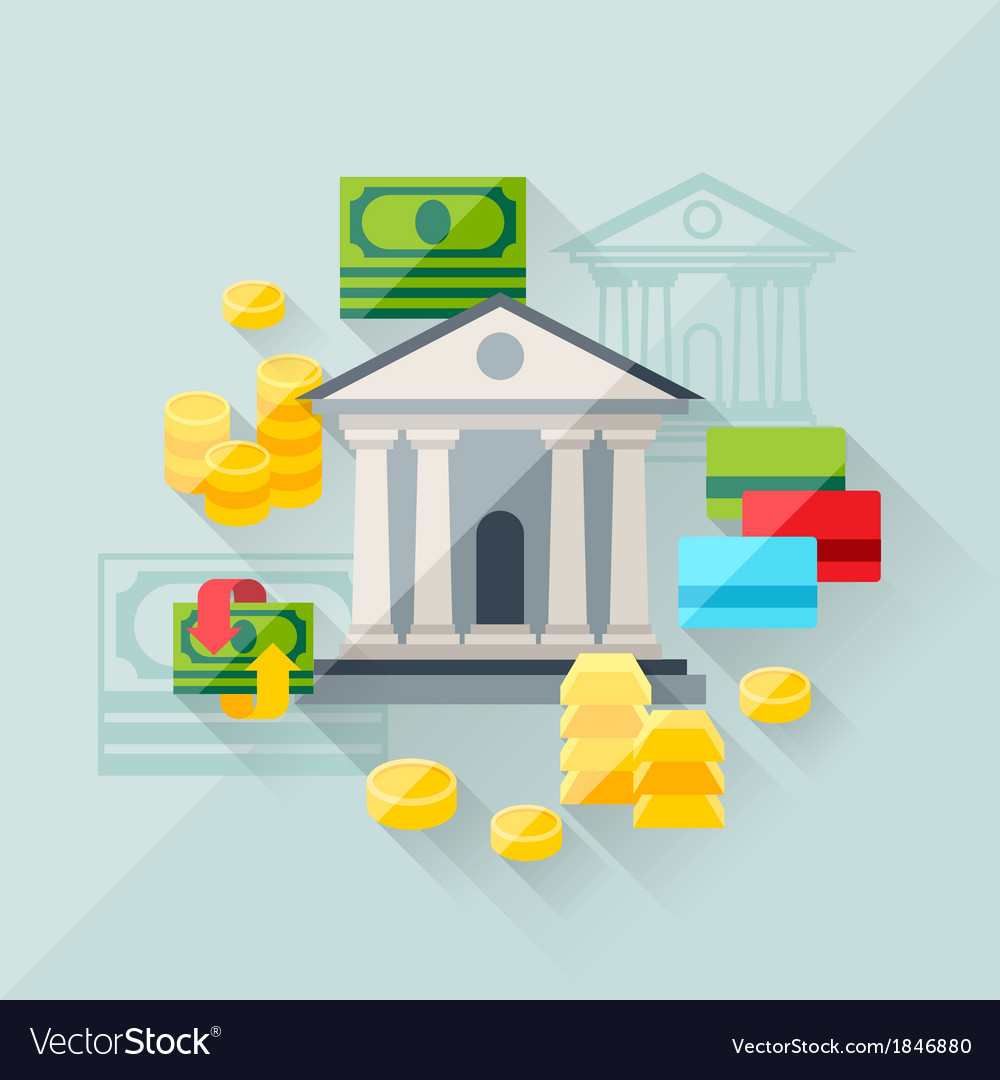 Concept of banking in flat design style