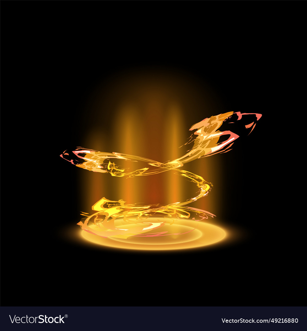 Glowing circle with swirl light game effect