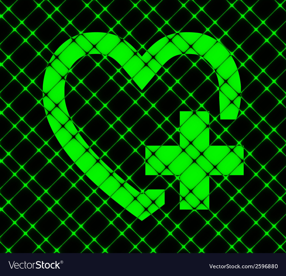 Heart flat modern web button and space for your
