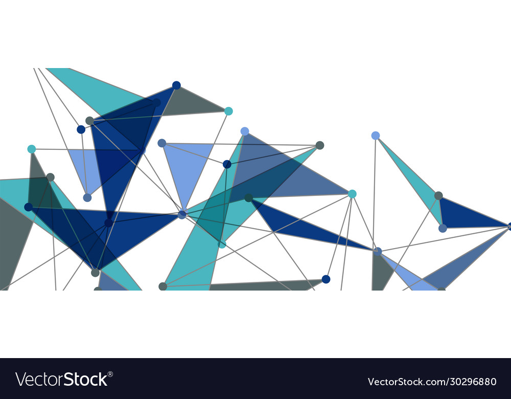 Line points connections triangular technology