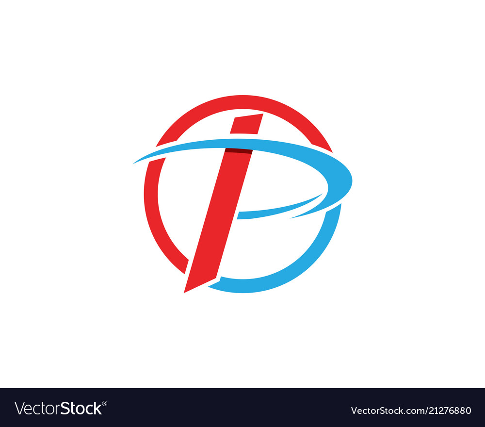 P logo letter business corporate design Royalty Free Vector