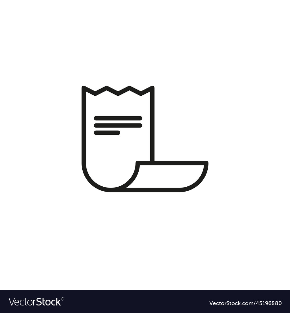Receipt icon linear image simple flat