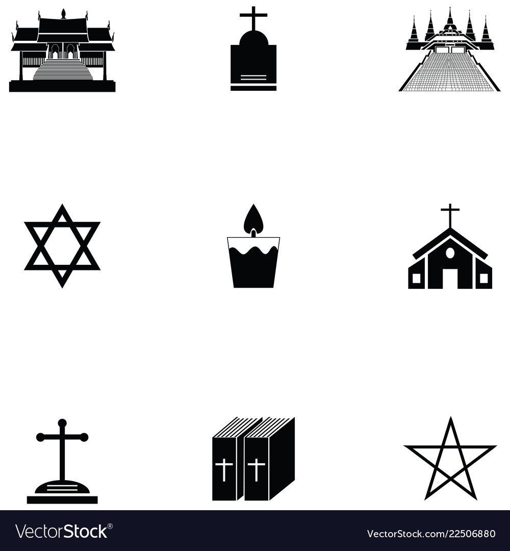 Religions icon set