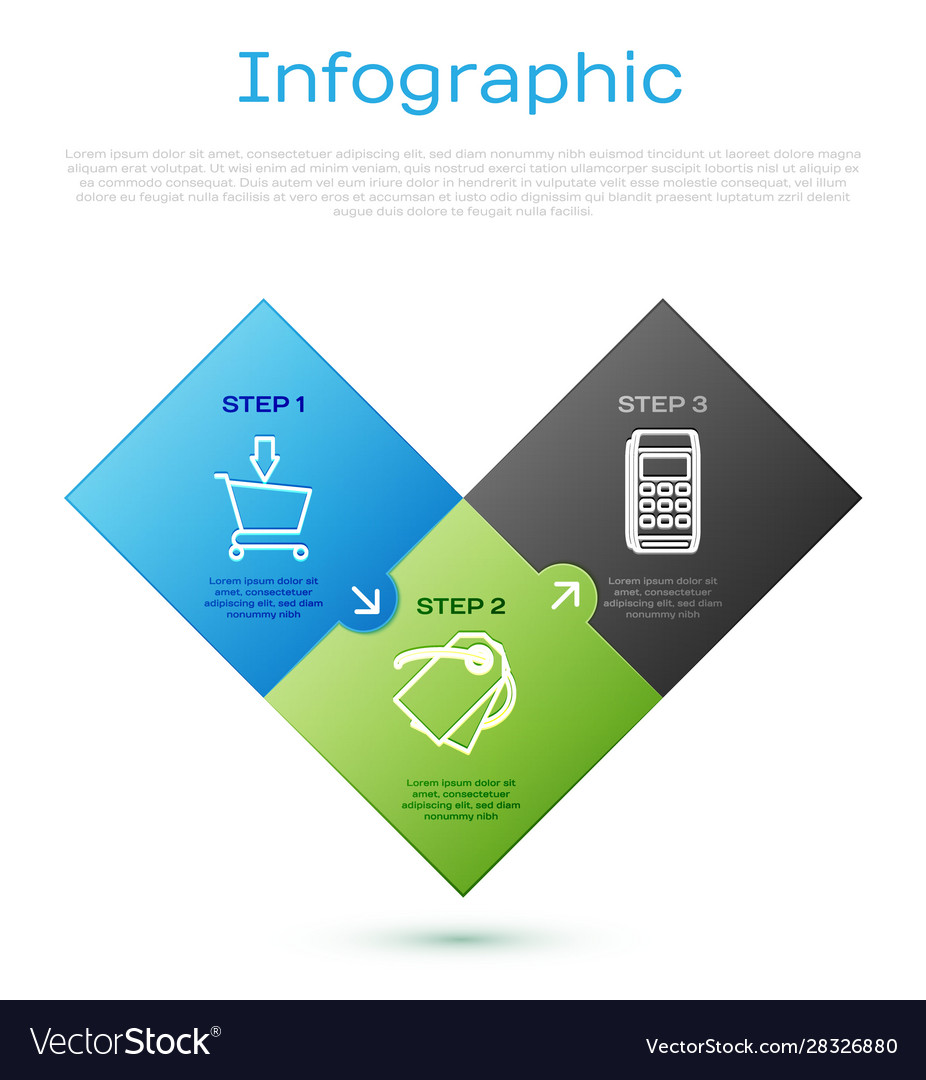 Set line add to shopping cart pos terminal blank Vector Image Set line add to shopping cart pos terminal blank