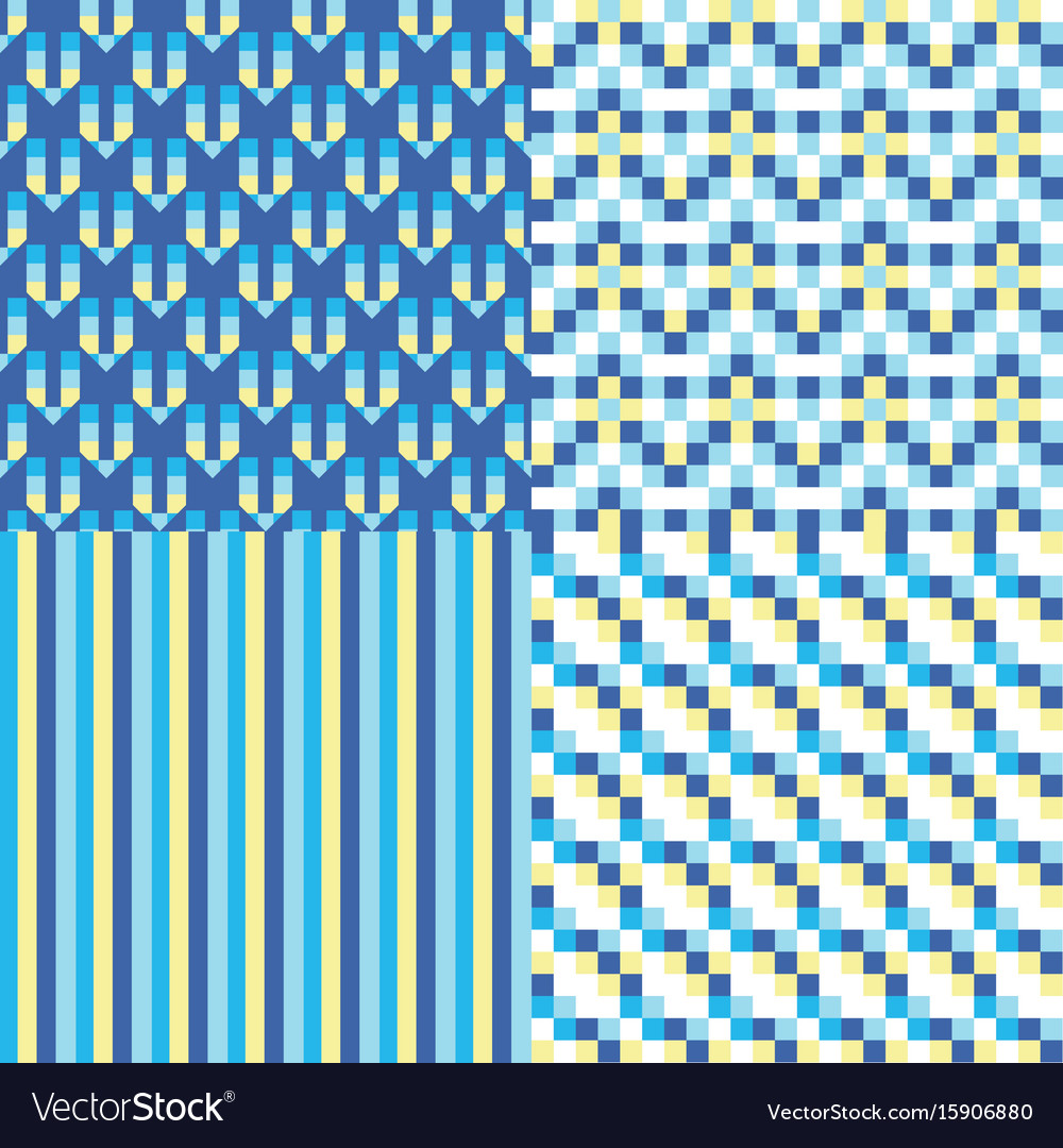 Set of seamless abstract pattern