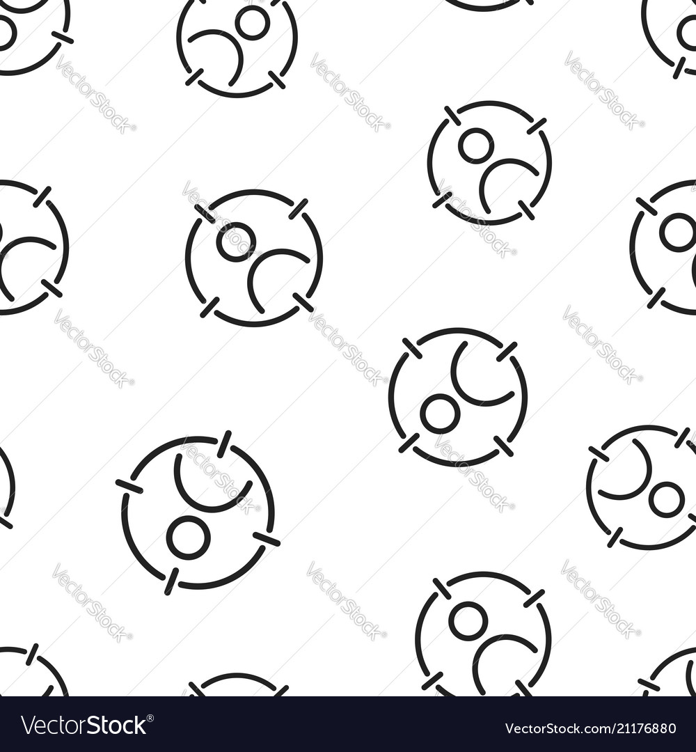Target audience icon seamless pattern background